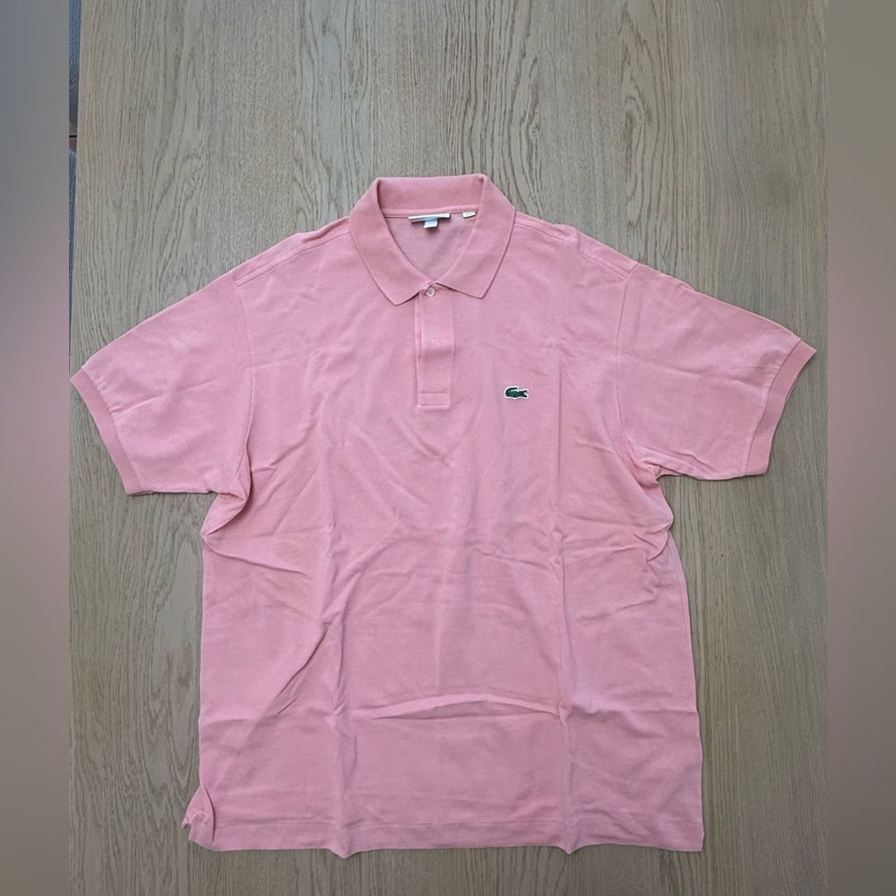Lacoste Men's Light Pink Polo Shirt